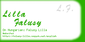 lilla falusy business card